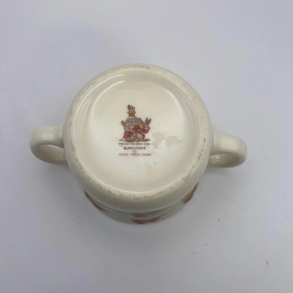 Royal Doulton Bunnykins 7 Pc‎ Lot Plates Cups Mug Coin Bank Vintage
